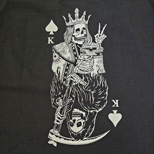 Thirty Single King of Spades Skeleton Graphic T-shirt, black, size XL